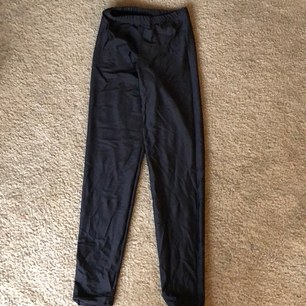 American Apparel Black nylon tricot leggings